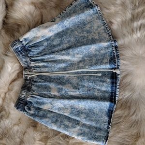 Acid Wash Jean Skirt